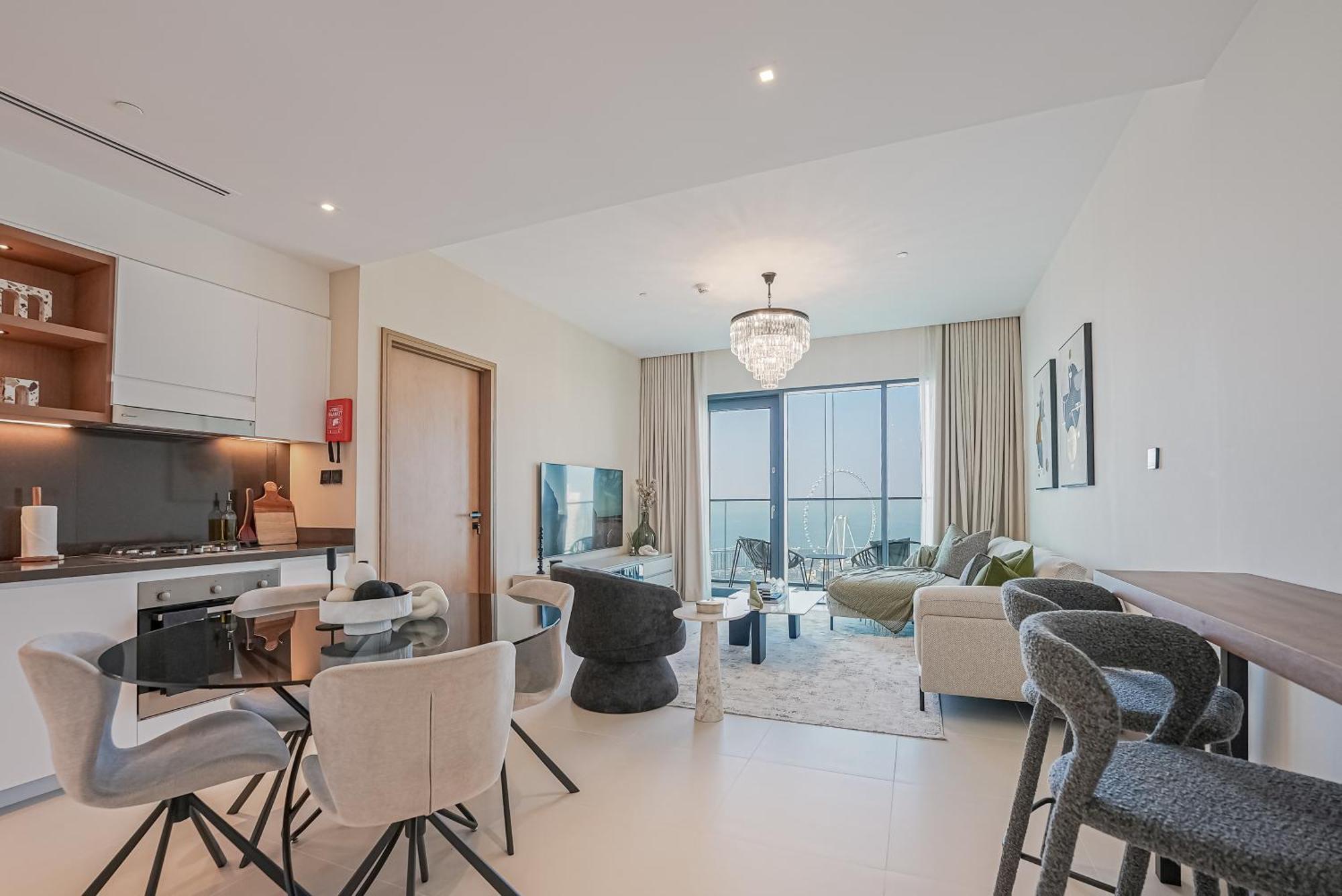 Апартаменти Modern 2Br High Floor Haven In Vida Dubai Marina Екстер'єр фото